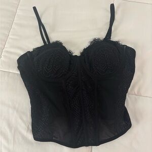 Garage Black Lace Bustier